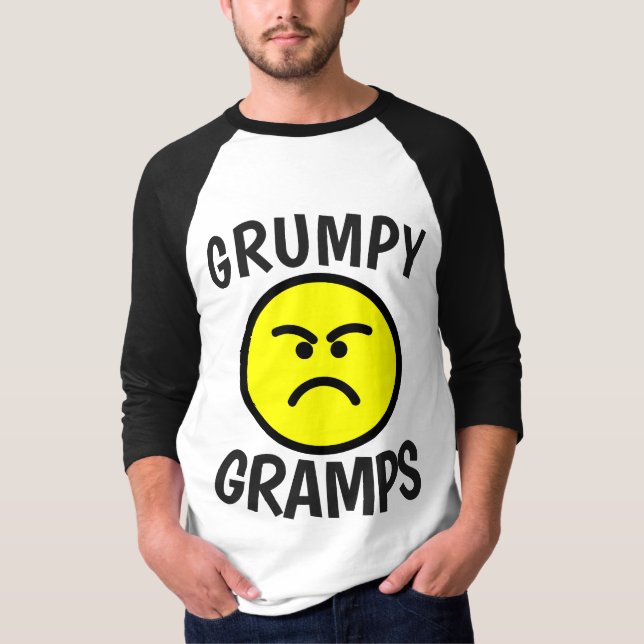 FUNNY GRANDPA T-shirt GRUMPY GRANDFATHER (Framsida)