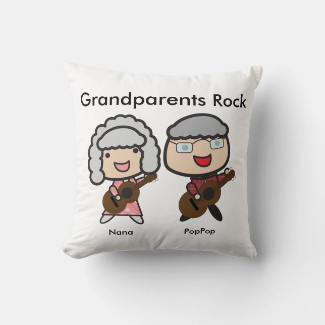 Funny Grandparent Sten Guitar Personalize Kudde (Framsida)
