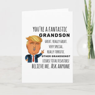 Funny Grandson Birthday Best Gift Kort