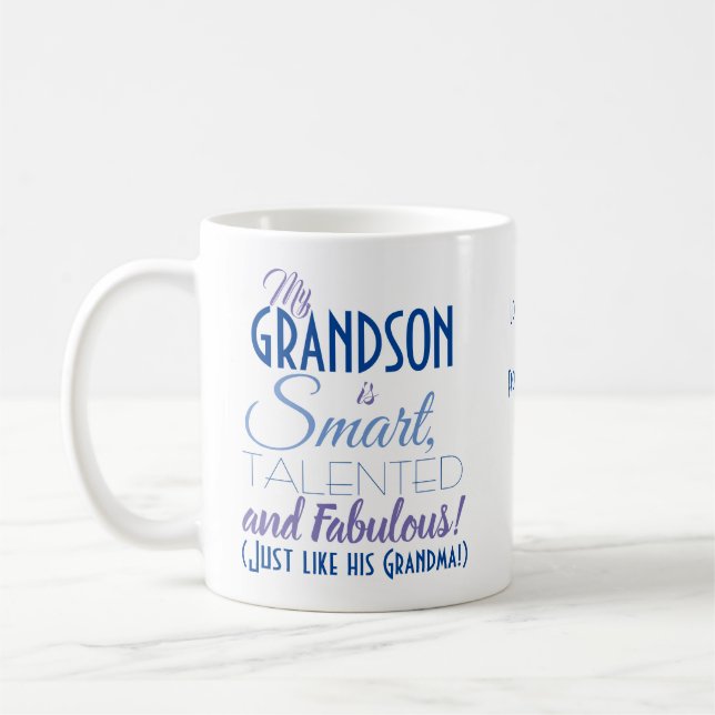 Funny Grandson Kaffemugg (Vänster)