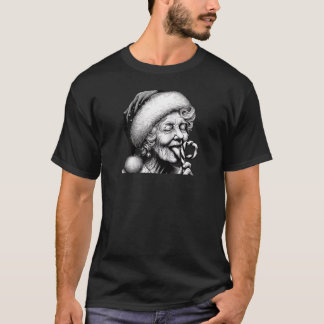Funny Granny Nana Licking Candy Cane Grandma Chris T Shirt