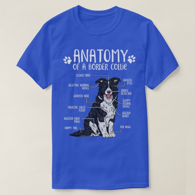 Funny Gräns Collie Anatomy Hund älskare Gift 1 T Shirt (Design framsida)