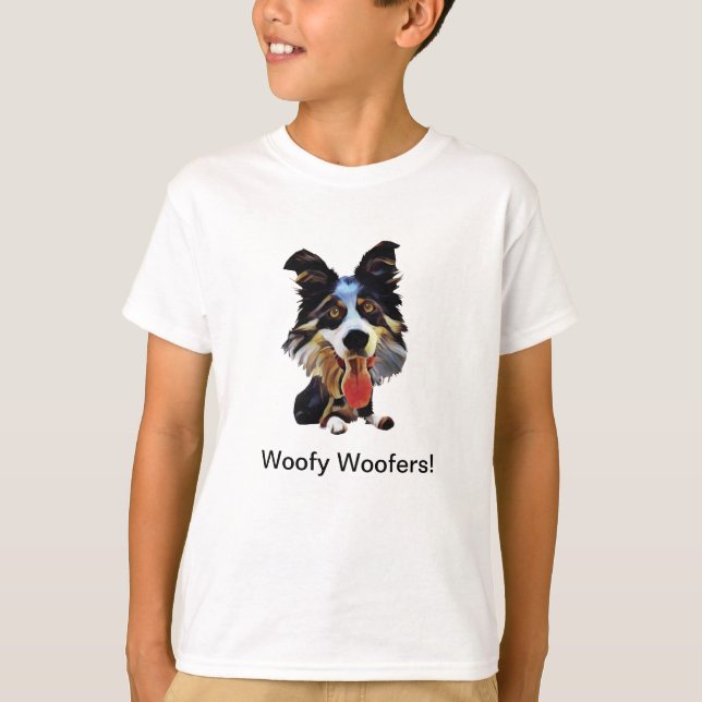 Funny Gräns Collie Boys T-Shirt (Framsida)