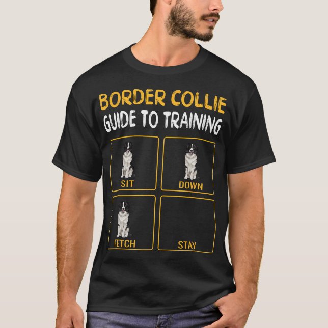 Funny Gräns Collie Guide to Training Hund Obedienc T Shirt (Framsida)