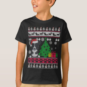 Funny Gräns Collie jul Ugly Sweater Hund Lov T Shirt