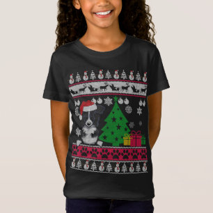 Funny Gräns Collie jul Ugly Sweater Hund Lov T Shirt