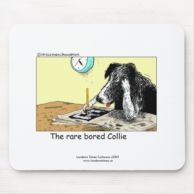 Funny Gräns Collie Mouse Pad Musmatta (Framsidan)