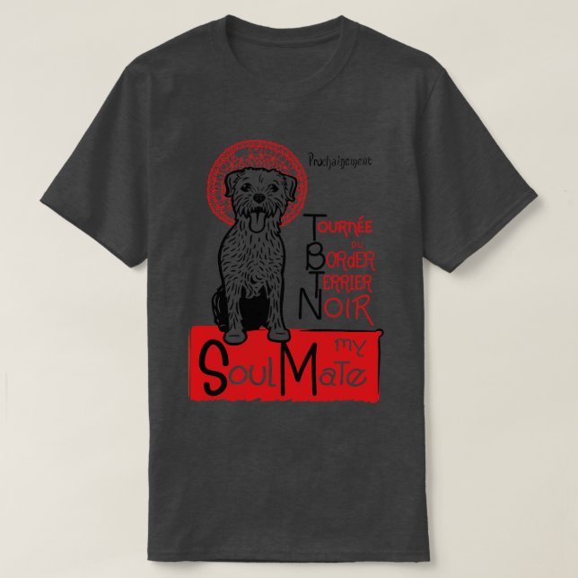 Funny Gräns Terrier Owner Gift Gräns Terrier Art T Shirt (Design framsida)