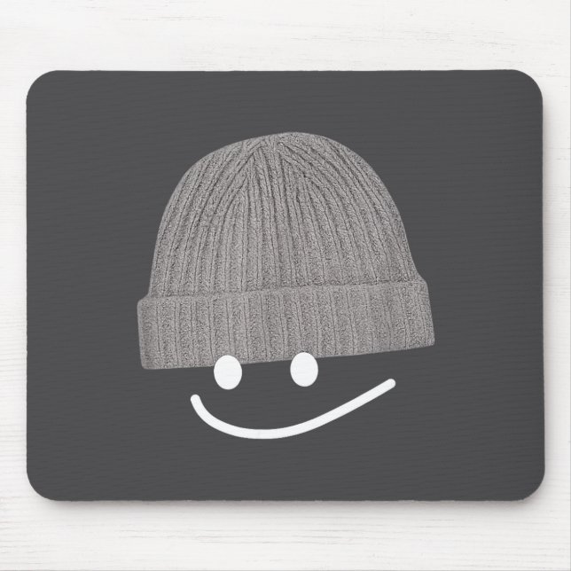 Funny Graphic Smile Face Men Women Cute Wool Hat W Musmatta (Framsidan)