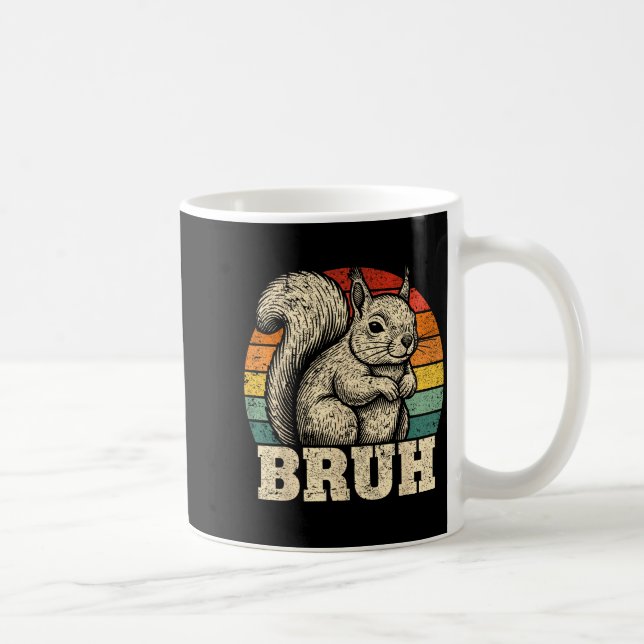 Funny Graphic Tees Squirrel Bruh For Boys Girls Me Kaffemugg (Höger)