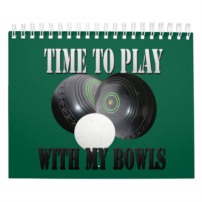 Funny Gräsmatta Bowls Bilder och Puns, kalender (Omslag)