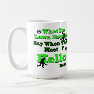 Funny Gräsmatta Bowls Hälsning Kaffemugg