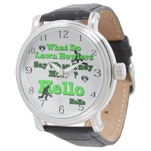 Funny Gräsmatta Bowls Hälsning, Manar Wrist Watch Armbandsur