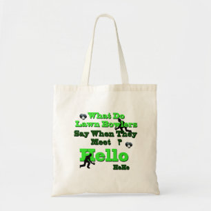 Funny Gräsmatta Bowls Hälsning, Totebag Tygkasse