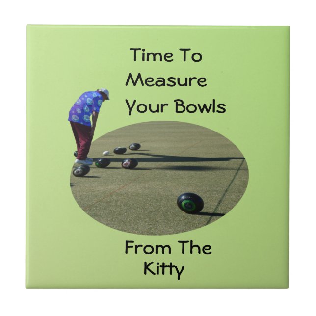 Funny Gräsmatta Bowls, mättid, Tile Kakelplatta (Framsidan)