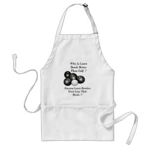 Funny Gräsmatta Bowls Versus Golf Design, Apron Förkläde