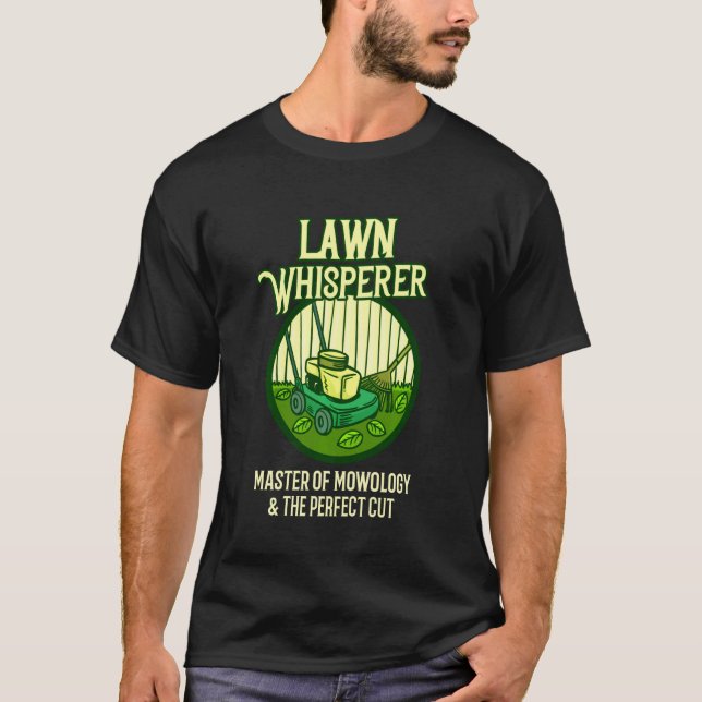 Funny Gräsmatta Care Landscaper Mdower T Shirt (Framsida)