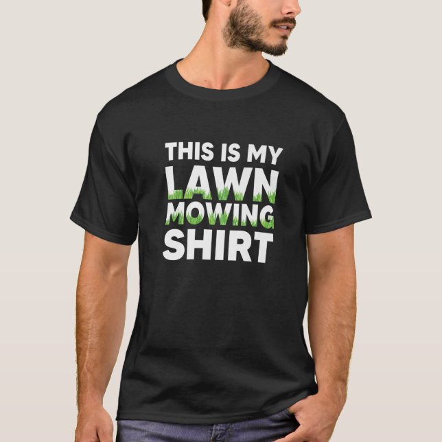 FUNNY GRÄSMATTA CARE MOWING Landscaping Grandpa Pa T Shirt (Framsida)