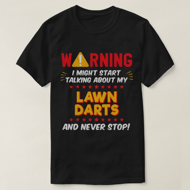 Funny Gräsmatta Darts Joke Graphic T Shirt (Design framsida)