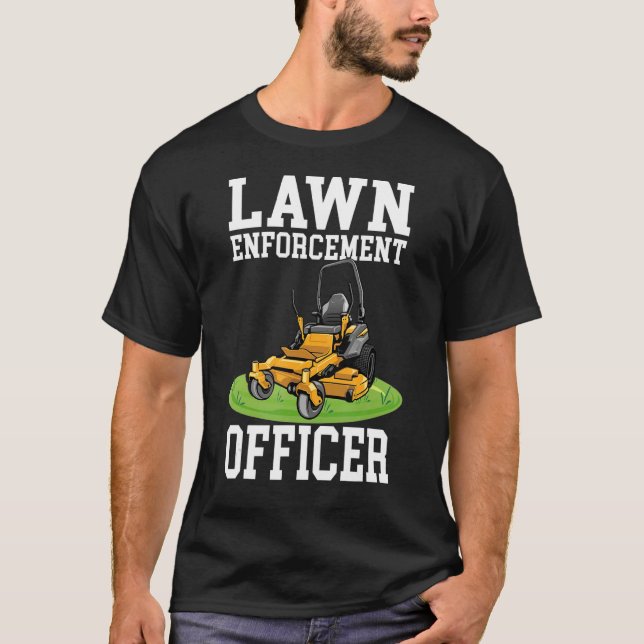 Funny Gräsmatta Enforcement - Gräsmatta Mower T Shirt (Framsida)