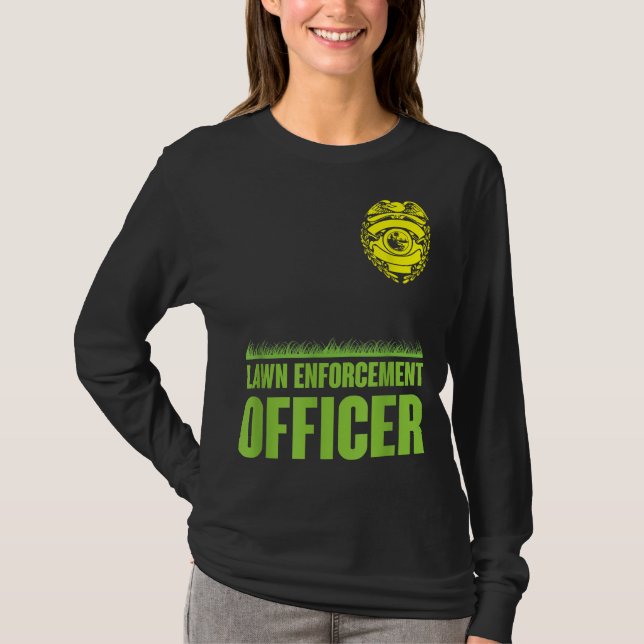 Funny Gräsmatta Enforcement Officer Mwing T Shirt (Framsida)