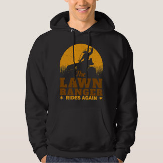 Funny Gräsmatta Mower Cowboy Gräsmatta Skogsvaktar Hoodie