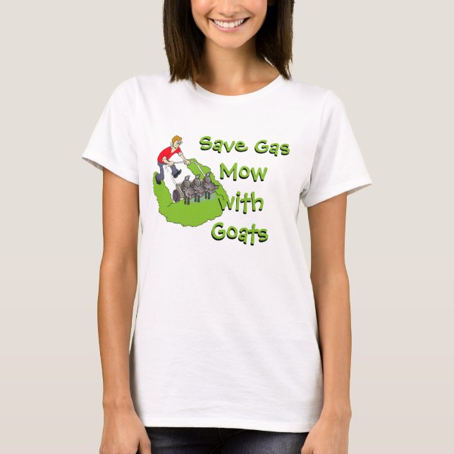 Funny Gräsmatta Mower - getter T-shirt (Framsida)
