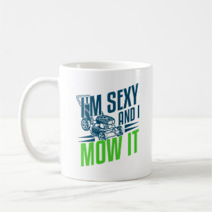 Funny Gräsmatta Mower Gräsmatta Care Gift Pappa Ma Kaffemugg
