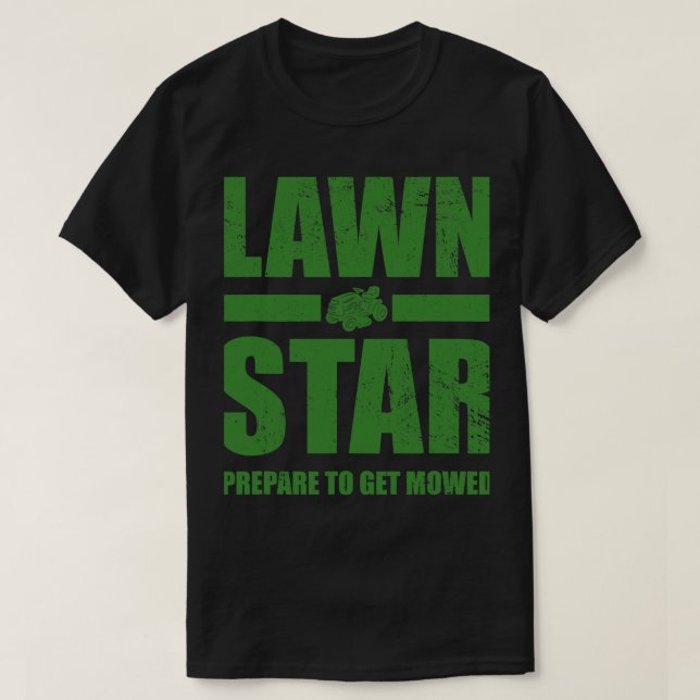 Funny Gräsmatta Mower Mwing Maj Star Yard Work Grä T Shirt (Design framsida)