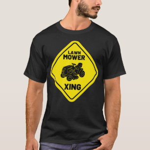 Funny Gräsmatta Mower Xing Moring Retro Yard Work T Shirt
