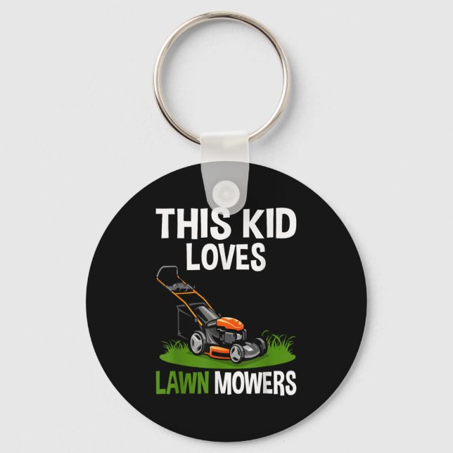 Funny Gräsmatta Mwing För barn Gräsmatta Mower Far Nyckelring (Framsida)