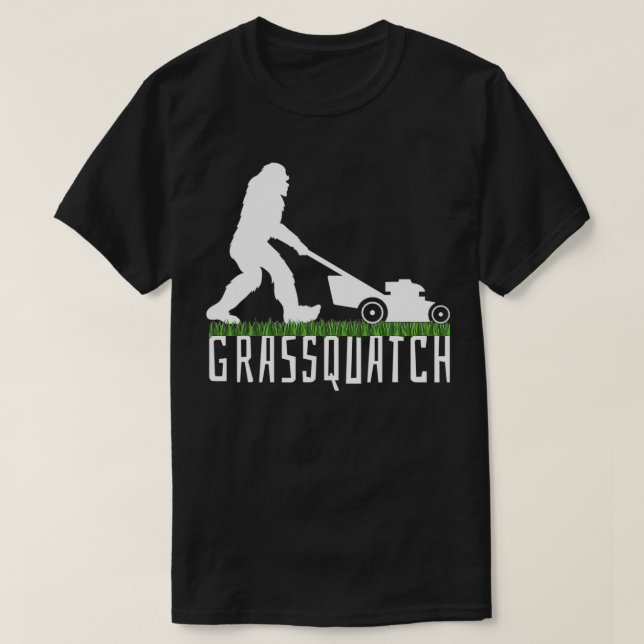 Funny Gräsmatta Mwing Shirt Grassquatch Bigfoot Gr T (Design framsida)