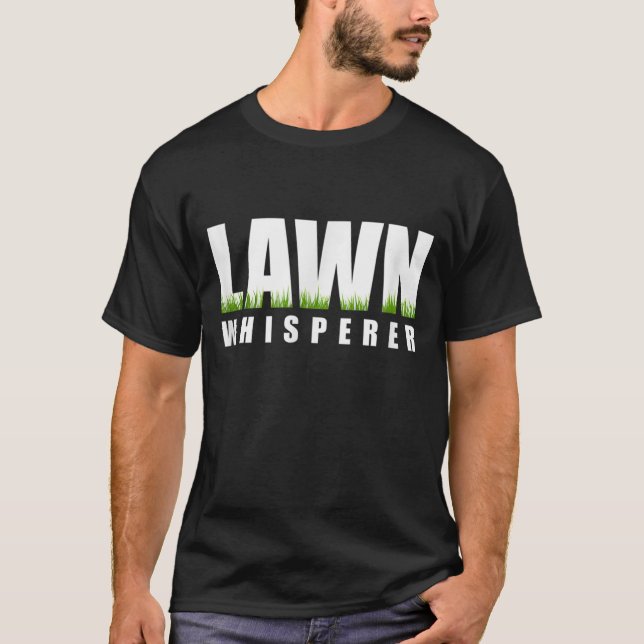 Funny Gräsmatta Whisperer Humor Far coola Sarkasti T Shirt (Framsida)