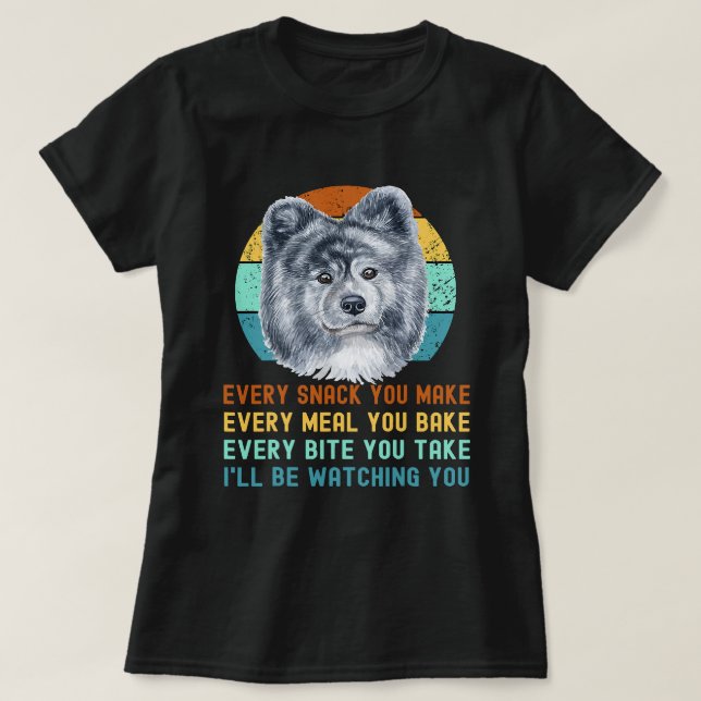 Funny Grått Akita Inu eller Kuma Inu Hund Varje Sn T Shirt (Design framsida)