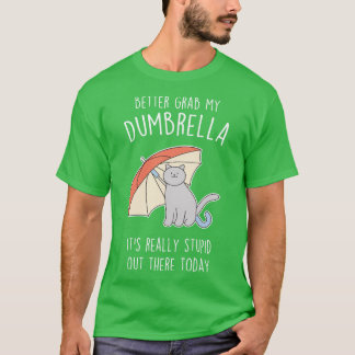 Funny Grått Cat Umbrella T Shirt