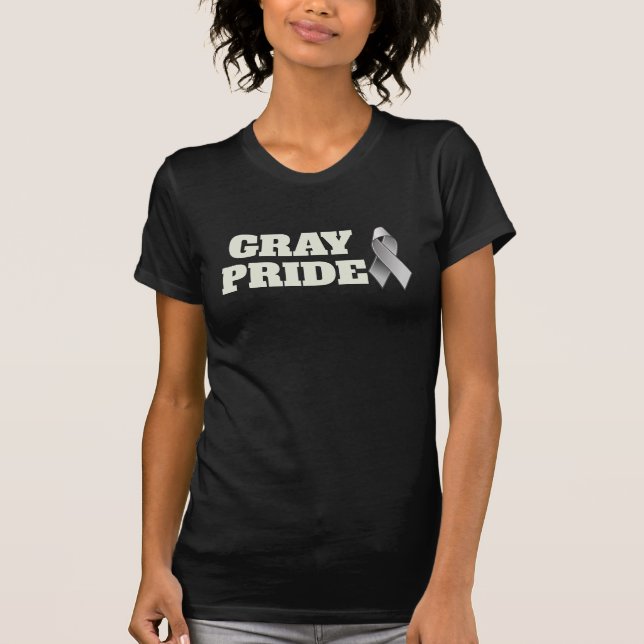 Funny "Grått Pride" och menyfliksområdet T Shirt (Framsida)