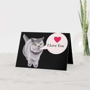Funny grått tjock Valentine Card- Kort