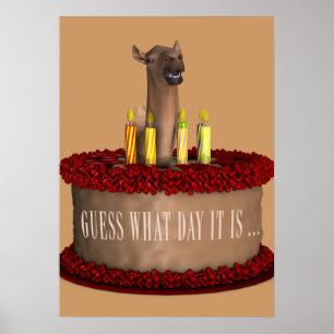 Funny Grattis på födelsedagen Camel Poster