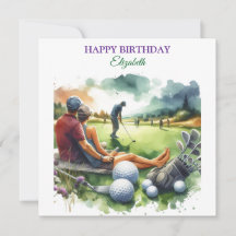 Funny Grattis på födelsedagen Golfing Boll Älskare
