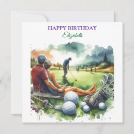Funny Grattis på födelsedagen Golfing Boll Älskare Kort