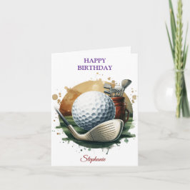 Funny Grattis på födelsedagen Golfing Boll Älskare Kort
