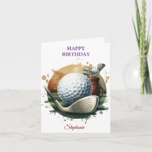 Funny Grattis på födelsedagen Golfing Boll Älskare Kort