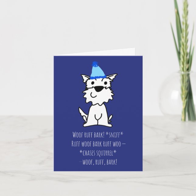 Funny grattis på födelsedagen-kort från hund-valp kort (Framsida)