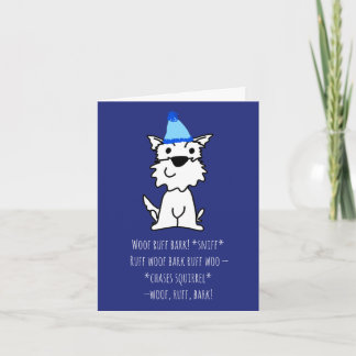Funny grattis på födelsedagen-kort från hund-valp kort