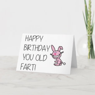 Funny Grattis på födelsedagen-kort - Gammalt kort