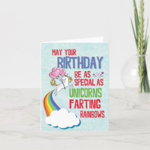 Funny Grattis på födelsedagen-kort - Unicorns och Helgkort