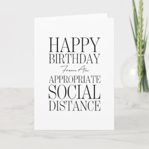 Funny Grattis på födelsedagen Social Avstånd födel Kort