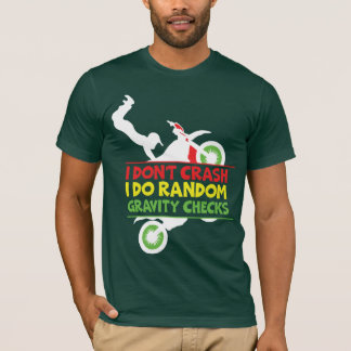 Funny Gravity Check Cyclist Shirt | Bold Minimalis T Shirt