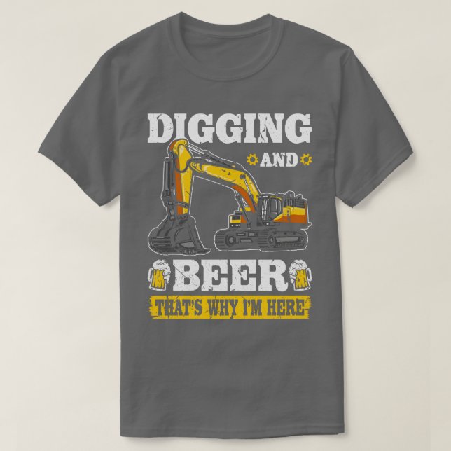 Funny grävmaskin t shirt (Design framsida)