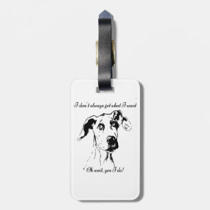 Funny Great dane Hund-citat Bagagebricka